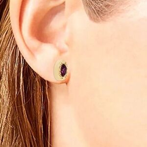 Coach Open Circle Red + Gold Earrings